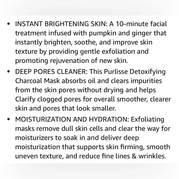 NEW Purlisse Pumpkin + Ginger Detoxifying Charcoal Mask 2.5 oz - Picture 2 of 16